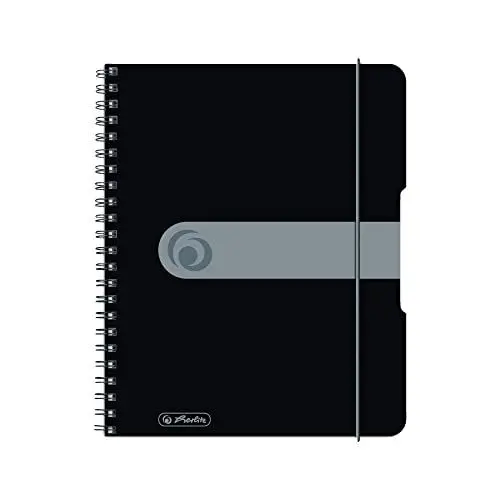 Produktbild: Herlitz Collegeblock easy orga to go A5, schwarz, kariert, 160 Seiten, 2 Stück