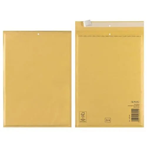 Produktbild: Herlitz Luftpolstertasche D/4, PE-Innenfolie, 3-er Packung, eingeschweißt, 18 x 26 cm, braun
