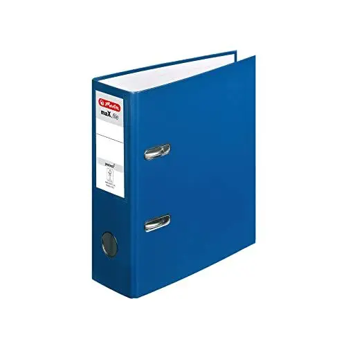 Produktbild: Herlitz Ordner Kunststoff A5 hoch 75mm blau
