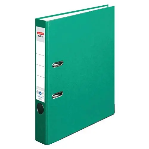 Produktbild: Herlitz Ordner maX.file nature plus, A4, 5 cm Rückenbreite, Spezialbeschichtung aus Papier, grün