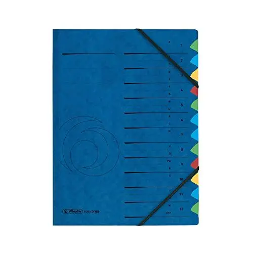 Produktbild: herlitz 5001128 Ordnungsmappe Quality 1-12 / A-Z, A4 , 12 Fächer mit Gummizug, 1 Stück