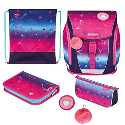 Produktbild: Herlitz Schulranzen FiloLight Plus Pink Stars