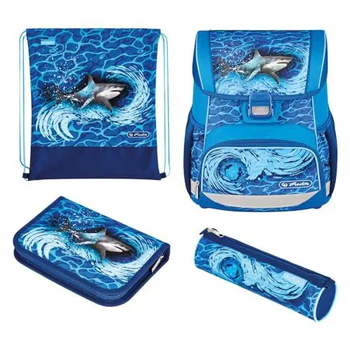 Produktbild: herlitz Schulranzen Loop Plus Blue Shark, 1 Stück