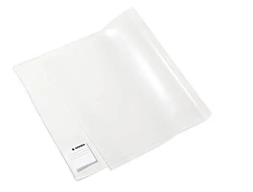 Produktbild: HERMA 14260 Buchumschlag 26 x 54 cm Basic, Buchhülle mit Beschriftungsetikett & Kantenschutz aus abwischbarer Polypropylen-Folie, Buchschoner für Schulbücher, transparent