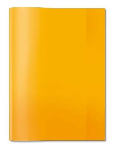 Produktbild: HERMA 7494 Heftumschlag A4 Transparent Orange, Hefthülle aus strapazierfähiger & abwischbarer Polypropylen-Folie, durchsichtige Heftschoner für Schulhefte, farbig