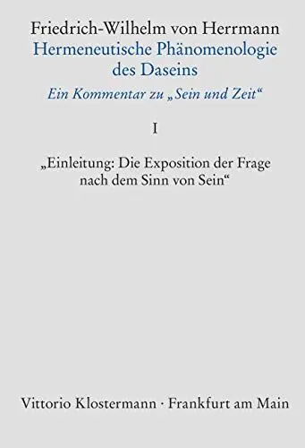 Produktbild: Hermeneutische Phänomenologie des Daseins. Ein Kommentar zu 