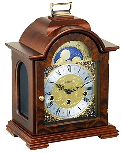 Produktbild: Hermle Uhrenmanufaktur Tischuhr, Holz, Nussbaum Braun, 30cm x 21cm x 14cm