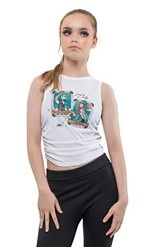 Produktbild: Heroes Inc. Nightmare Before Christmas Weste Jack Sally Cropped Girls Damen Weiß XL