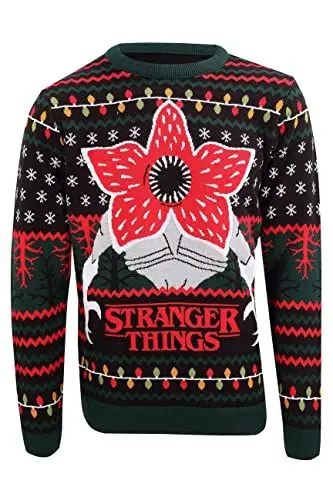 Produktbild: Heroes Inc. Stranger Things Christmas Jumper Demogorgan Nue offiziell Unisex Ugly Sweater XXL