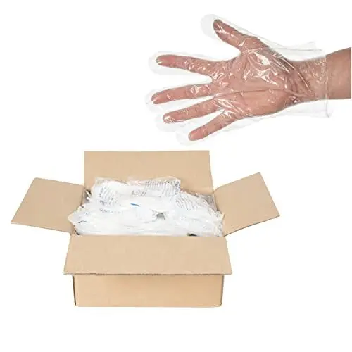 Produktbild: HeroTouch, 10.000 Stück Einweg Handschuhe (5.000 Paar) 10 µm dick, Größe L, 24,5 x 26,5 cm für den täglichen Hausgebrauch, Friseursalons, in der Küche