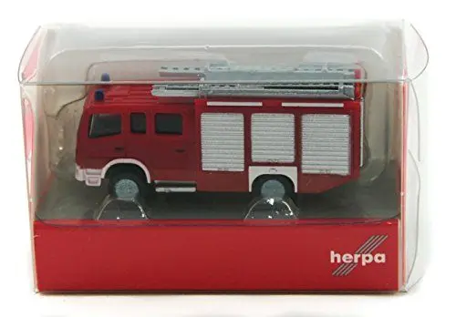 Produktbild: herpa 066716 – Mercedes Benz Atego HLF 20 Feuerwehr, Miniatur Auto, Modellsammlung, Miniaturmodelle, Fahrzeuge zum Sammeln, Kleinmodell, Sammlerstück, Detailgetreu, Kunststoff, Rot - Maßstab 1:160