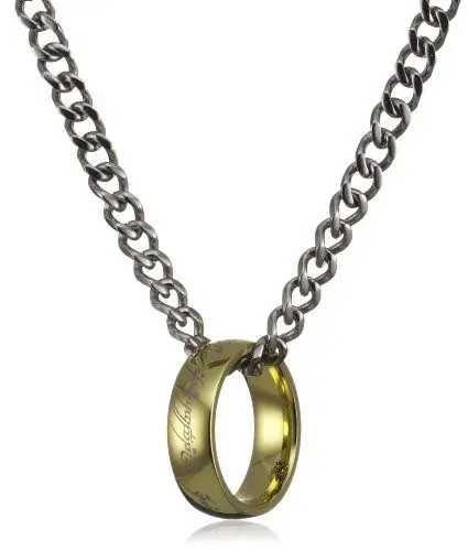 Produktbild: Herr der Ringe Schmuck by Schumann Design Der eine Ring Stahl vergoldet an Kette Edelstahl 1007-001