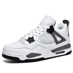 Produktbild: Herren Damen Basketballschuhe Mode Sport Air 4 Retro Sneaker Studenten Anti-Rutsch Jungen Mädchen mit Luftpolster Sportschuhe