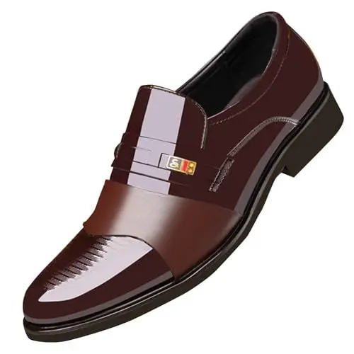 Produktbild: Herren Anzugschuhe Business Oxford Schuhe Lackleder Derby Schnürhalbschuhe Hochzeit Smoking Schwarz Braun Blau 39-48 Herrenschuhe Schwarz Haferlschuhe
