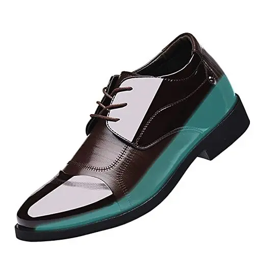 Produktbild: Generisch Anzugschuhe Herren Lederschuhe Business Klassischer Schnürschuhe Glattleder Derby Hochzeit Brogue Schuhe Lackschuhe Herren Schuhe Schnur