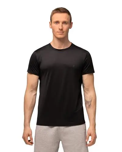 Produktbild: Herren Classic T-Shirt aus recyceltem Polyester (Schwarz, X-Large)