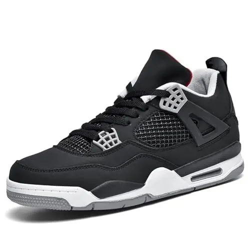 Produktbild: Herren Damen Basketballschuhe Mode Sport Air 4 Retro Sneaker Studenten Anti-Rutsch Jungen Mädchen mit Luftpolster Sportschuhe
