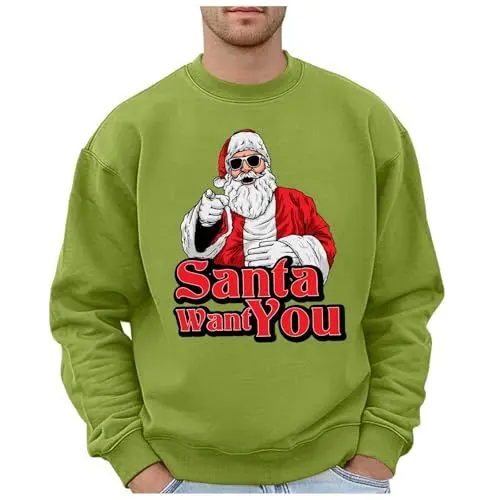 Produktbild: Herren Fashion Kapuzent Shirt Herren Pullover Dinosaurier Jungen Trainings Pullover Herren Weihnachtspullover Hässlich Herren Pulli Schwarz Herren Weihnachtspullover Schlitten Ugly Warehouse