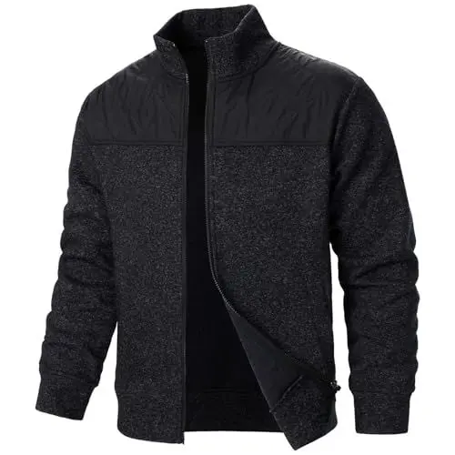 Produktbild: Herren Fleecejacke Mit Kapuze Jungen Übergangsjacke Winterjacke Herren Wasserdicht Warm Jacke Jungen 176 Coat Jacke Herren Fliegerjacke Herren Herren Jacke Übergang Herrenmantel Lang