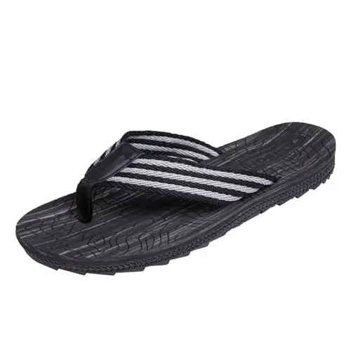 Produktbild: Herren Flip Flops-On Zehenstegpantolette trenner Pantoffeln Schwimmbad Strand Dusch Sauna Beach/Pool Sports Classic Freizeit Weich Comfy Badelatschen Sandalen Schuhe Sommer Männer Unisex 46 grau