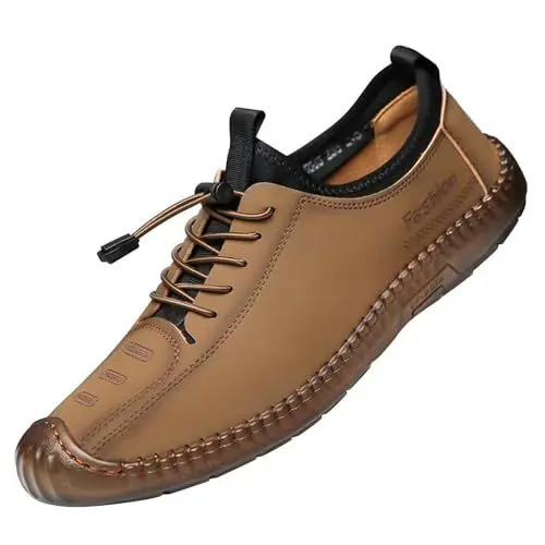 Produktbild: Herren Freizeitschuhe Herren Leder Sportschuhe Herren Freizeit Sommer Laufschuhe Herren Leder Kletterschuhe Schwarze Turnschuhe Herren