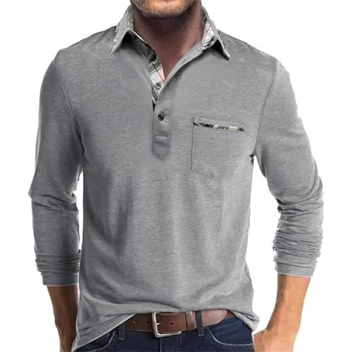 Produktbild: Herren Gemustertes Langarm T-Shirt Tops Mens Für Erwachsene Universelles Herren-Langarm T-Shirt Tops Mens Übergroßes Langarm T-Shirt Tops Mens Geeignet Für Treffen Mit Freunden