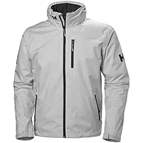 Produktbild: Helly-Hansen Herren-Midlayer-Jacke mit Kapuze, Fleecefutter, wasserdicht, für Crews, 853 Nebelgrau, Größe XL