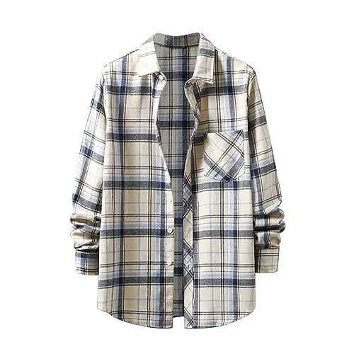 Produktbild: Herren Hemd Männer Große Größen Hemd Herren Bügelfrei Modern Fit Trendige Marke, Modisches, Lockeres, Farbig Gewebtes Hemd Für Herren (White, XXL) Kurzarm Hemden Männer Clearance