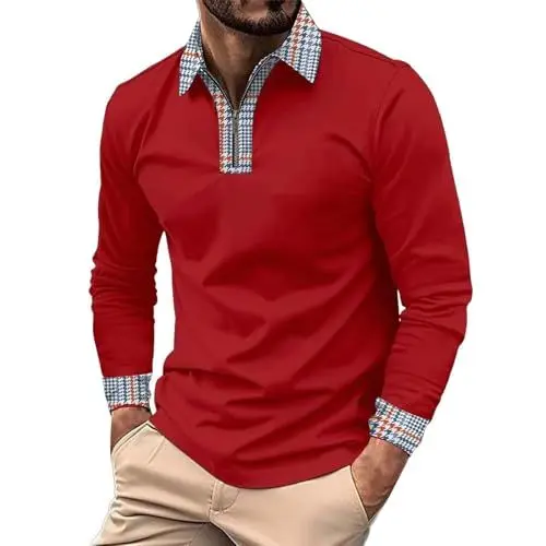 Produktbild: Herren Hemd Slim Fit Langarm Hemd Freizeithemd Pflegeleicht Bügelleicht Bügelleichtes Hemd Langarmshirt Batik Hemd Männer Rosa Blau T-Shirts Für Herren LangarmLongsleeve Herren Schwarz