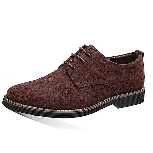Produktbild: Herren Hochzeit Brogue Schuhe Anzugschuhe Derby Schnürhalbschuhe Oxfords Klassische Business Schuhe Braun 42