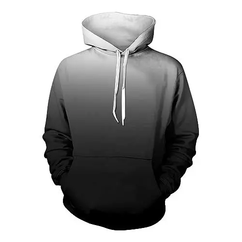 Produktbild: Herren Hoodie Kapuzenpullover,Herren Kapuzenpullis Langarm Kapuze Farbverlauf Bedruckt Sweatshirt Schwergewicht Plüsch Fleece Pullover Tops mit Tasche