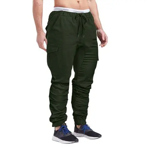 Produktbild: Herren Hose Stretch Latzhose Männer Hosen Arbeitshose Schwarz Herren Hosen Herren Arbeitshosen Untersetzte Groessen Gym Hosen Herren Wanderhose Baggy Jogginghose Herren Outdoor Grau L