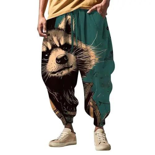 Produktbild: Herren Hosen Track Pants Baggy Baggy Hose Fitnesshose Herren Freizeitmode Herren leichte Trainingshose Leinenhose Herren Elegante Jogginghose Herren senioren Hosen