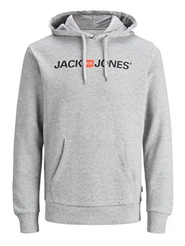 Produktbild: JACK & JONES Male Hoodie Logo M, Hell Grau Melange
