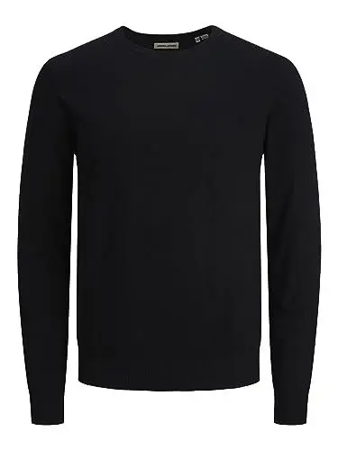 Produktbild: Jack & Jones JJEEMIL Knit Crew Neck NOOS Herren, Schwarz, XXL