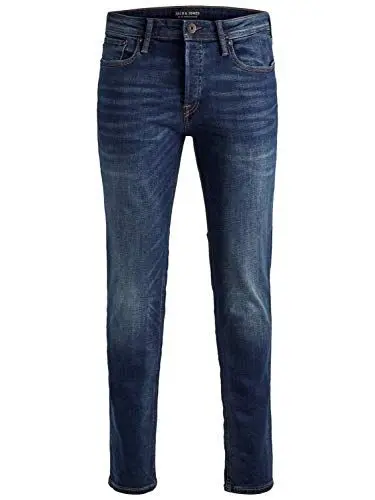 Produktbild: JACK & JONES Herren Jeans Tim Straight Legs Slim Fit Flat Front Tim ORIGINAL, Farben:Dunkelblau-2, Größe Jeans:36W / 36L