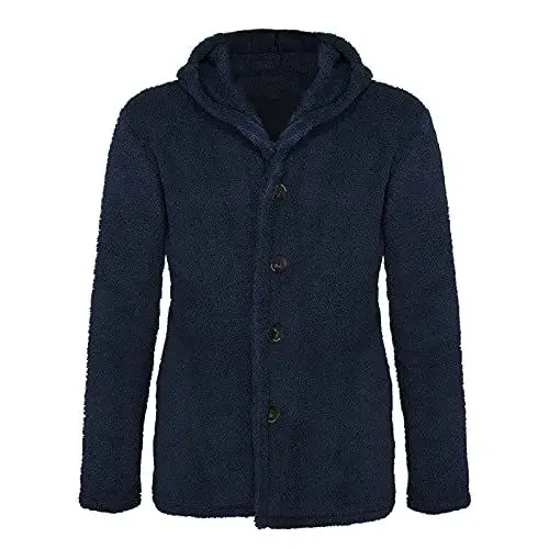 Produktbild: Herren Jacke Übergangsjacke Winter Lang Winterjacke Mantel Daunenjacke Herren Winter Schwarz Outdoor Jacket Wintermantel Windbreaker Warm Fliegerjacke Lustige Kostüme Halloween(Marine,XL)