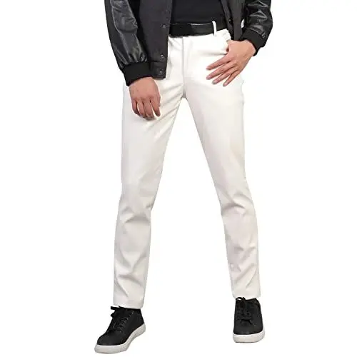 Produktbild: Herren Lederhose Kunstlederhose männer Kunstlederhose Herren schwarz Schwarze Lederhose Herren lang Kunstlederhose Herren schwarz high Waist Herren Lederhose lang braun Biker