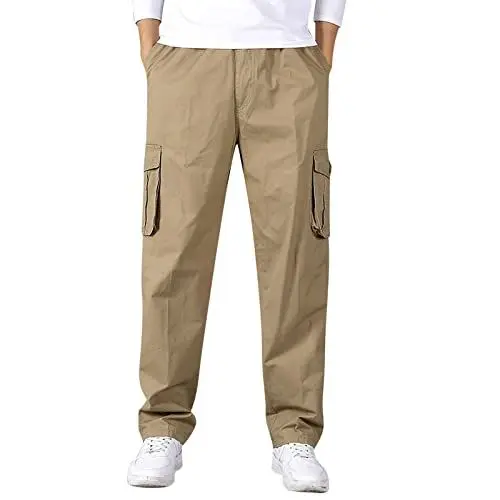 Produktbild: Herren Männer Taktische Hose Outdoor Camping Wandern Loose Fit Mit Multi Taschen Arbeitshosen Komfort Joggen Thermo Jogginghose Herren Outdoor-Wanderbekleidung Herren HosenträGer