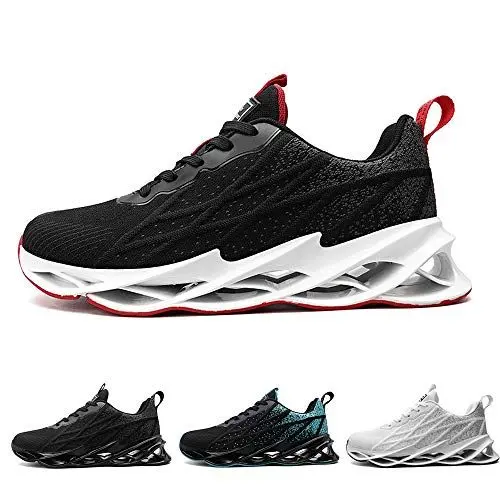 Produktbild: Herren Mode Laufschuhe Sportschuhe Straßenlaufschuhe Sneaker Joggingschuhe Lässige Fitness Stoßdämpfung Turnschuhe Black Red 42