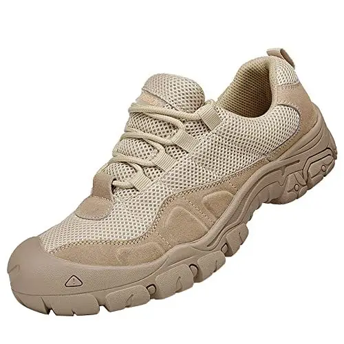 Produktbild: Herren Outdoor-Wanderschuhe aus Mesh, rutschfest, matt, atmungsaktiv, niedrige Spitze C-254 Khaki 46