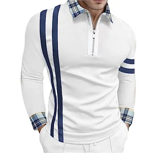 Produktbild: Herren Poloshirt Kurzarm Baumwolle Stretchy Polo Shirt Langarm Herren Warm Herren T Shirt Herren Polo Langarm Herrentops, T-Shirts & Hemden for Party 2024 Black Friday