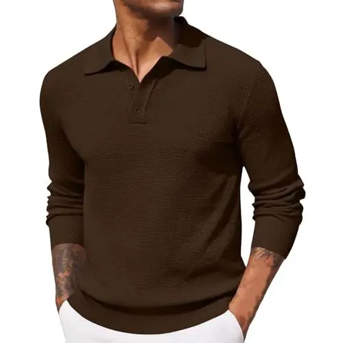 Produktbild: Herren Langarm Poloshirts Atmungsaktiv Polo Golf T-Shirts Herren Polo Polo Shirt T Shirts Männer Hemd T-Shirt Poloshirt Herren Blau Sport Poloshirt Herren Kurzarm Shirt Herren Langarm Baumwolle