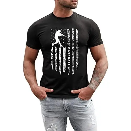 Produktbild: Herren Sommermode Casual 3D Digital Print T Shirt Kurzarm Shirt Top Langlaufkleidung Herren Set (XXL,Weiß)