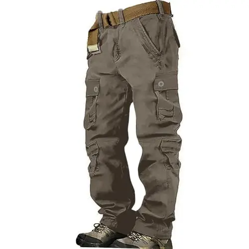 Produktbild: Herren Sporthose Baggy Cargohose Herren Jogginghose Atmungsaktiv Casual Freizeithose Relaxed Fit Outdoorhose Cargohose Jeans Herren Slim Fit Male Shaper jeanshose herren mit gummibund übergröße