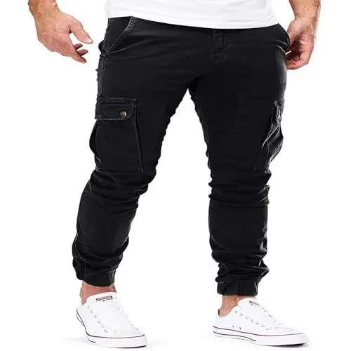 Produktbild: Herren Taktisch Hose Sale Men Camouflage Kampfhose mit Knieschonern Robust Atmungsaktiv Pants Maler Hosen für männer Schwarze Cargo Hose Herren Baggy Taktische Einsatzhose
