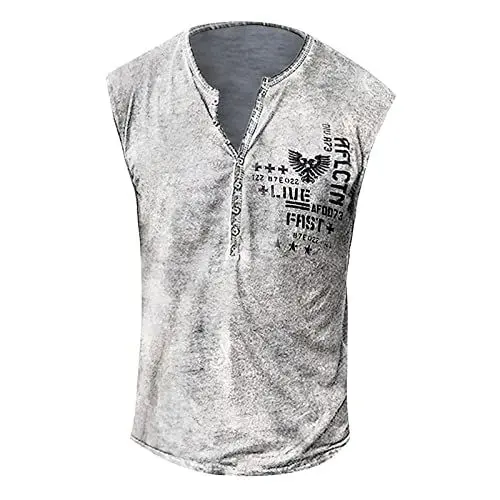 Produktbild: Tank Top Herren Sommer Herren Sommer Surfen Tanktop Muskelshirt für Training Fitnessstudio Fitness & Bodybuilding Tanktop Herren Sport lässig ärmellos T-Shirts Laufen Fitness Tankshirt XL Armeegrün