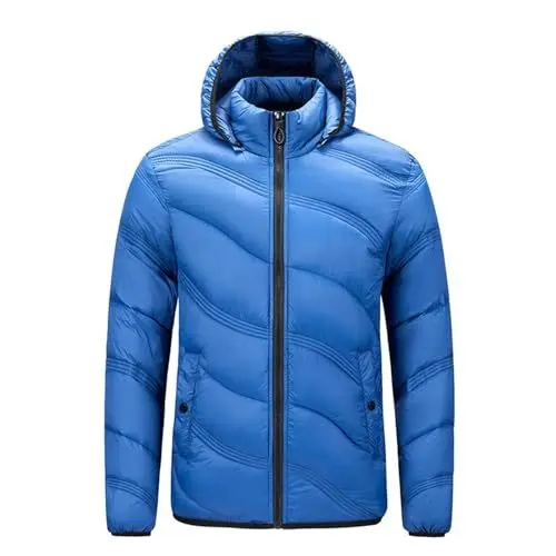 Produktbild: Generisch Herren Verstaubare, Leichte, Wasserabweisende Pufferjacke Herren Stepp-Jacke in Daunenoptik Funktionsjacke Herren Wasserdicht Fleecejacke Herren Dünn Leicht 6XL Schwarze Jacke Herren Leicht