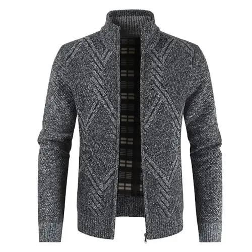Produktbild: Herren Wasserdicht Winterjacke Winddicht Warme Fleece Gefüttert Windbreaker Funktionsjacke Herren-Anorak Fleecejacke Herren beige Steppjacke gefüttert Hooded Winterjacke Herren