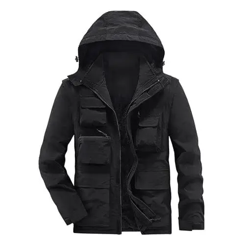 Produktbild: Herren Verstaubare, Leichte, Wasserabweisende Pufferjacke Herren Stepp-Jacke in Daunenoptik männer Jacke Winter Softshell Arbeitsjacke für Herren Steppjacke Herren leicht glänzend